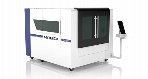 Полностью закрытый одно-платформенный волоконный лазерный станок для резки MK-P в Воронеже