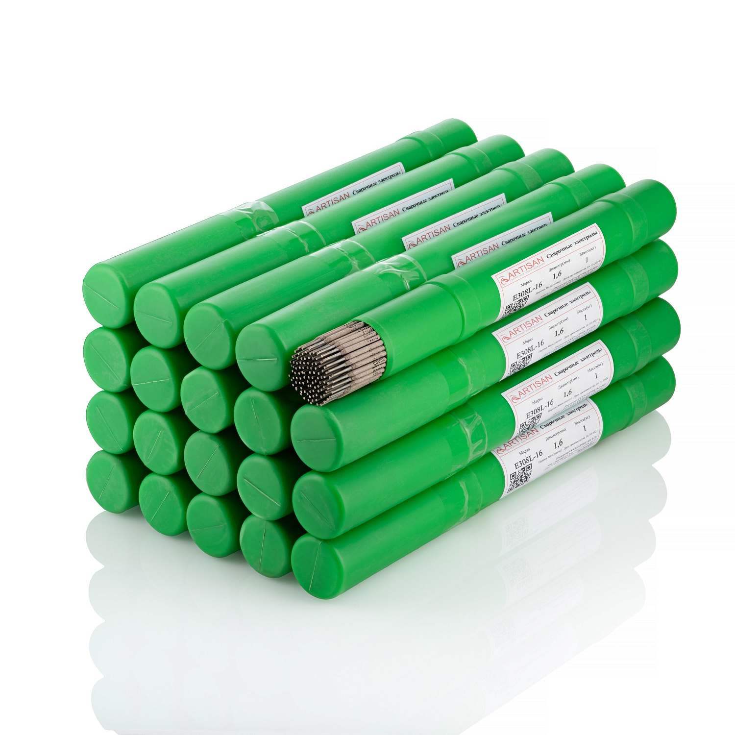 Электроды по нержавеющей стали Е308L-16 д.1,6мм (1кг) Артисан в Воронеже