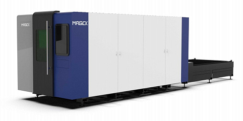 Полностью закрытый волоконный лазерный станок для резки с обменной платформой MK-C в Воронеже