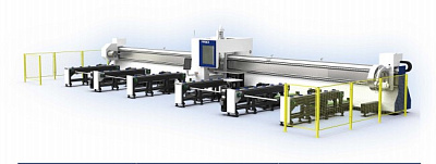 Трубный лазерный станок с тремя патронами и боковой загрузкой для тяжёлых труб MK-T3C в Воронеже