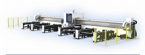 Трубный лазерный станок с тремя патронами и боковой загрузкой для тяжёлых труб MK-T3C в Воронеже