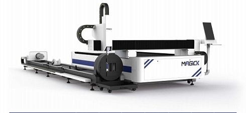 Двунаправленный волоконный лазерный станок для резки листов и труб MK-ST в Воронеже